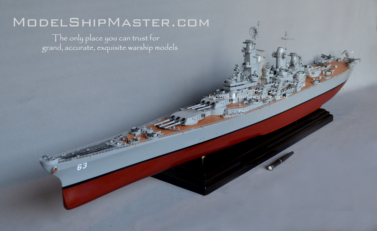 USS Missouri BB 63 ship large and high detailed model